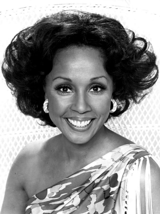 Diahann Carroll in a 1976 CBS Television publicity photo, head and shoulders, in black and white.