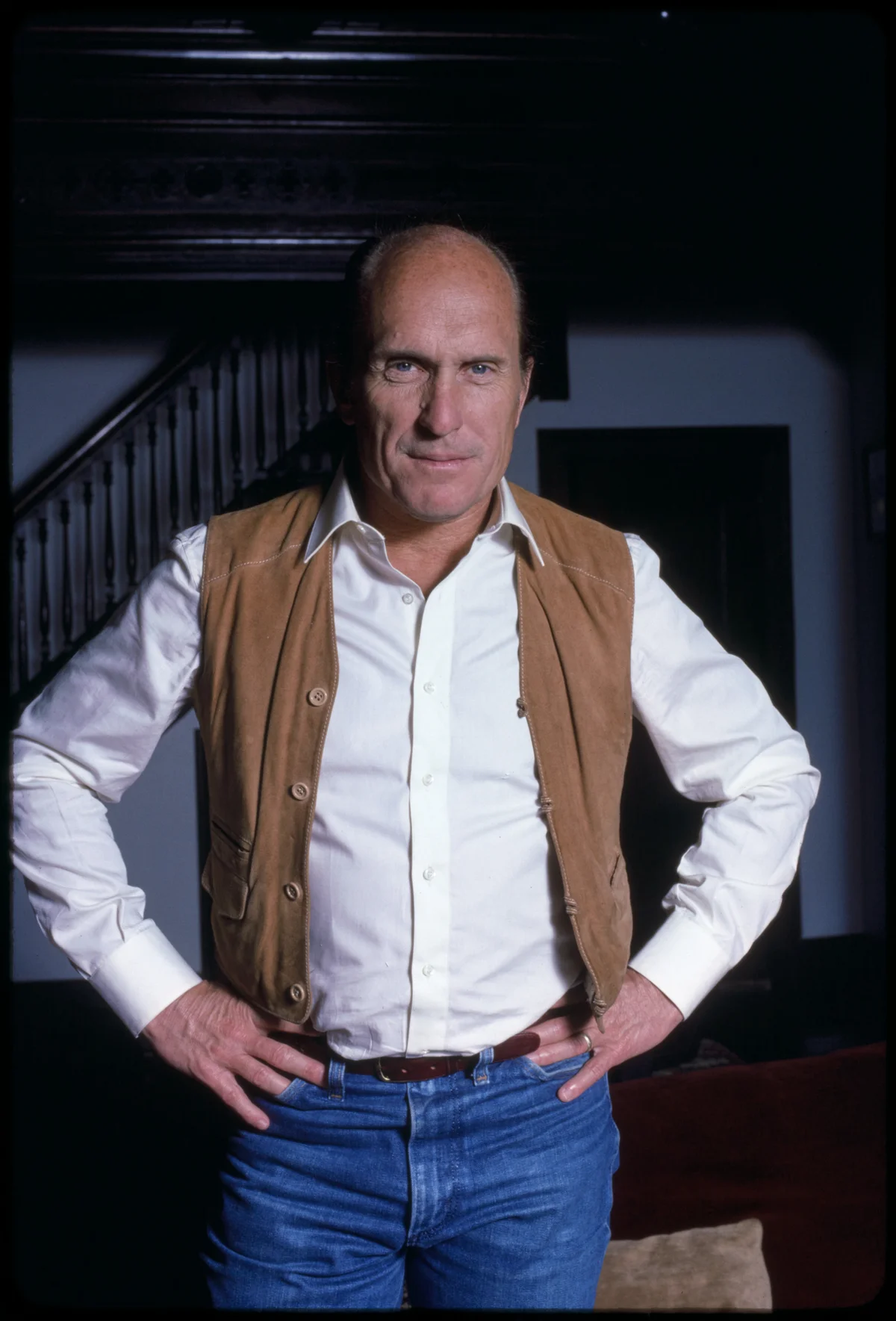 Robert Duvall at home in his New York City apartment, 1984