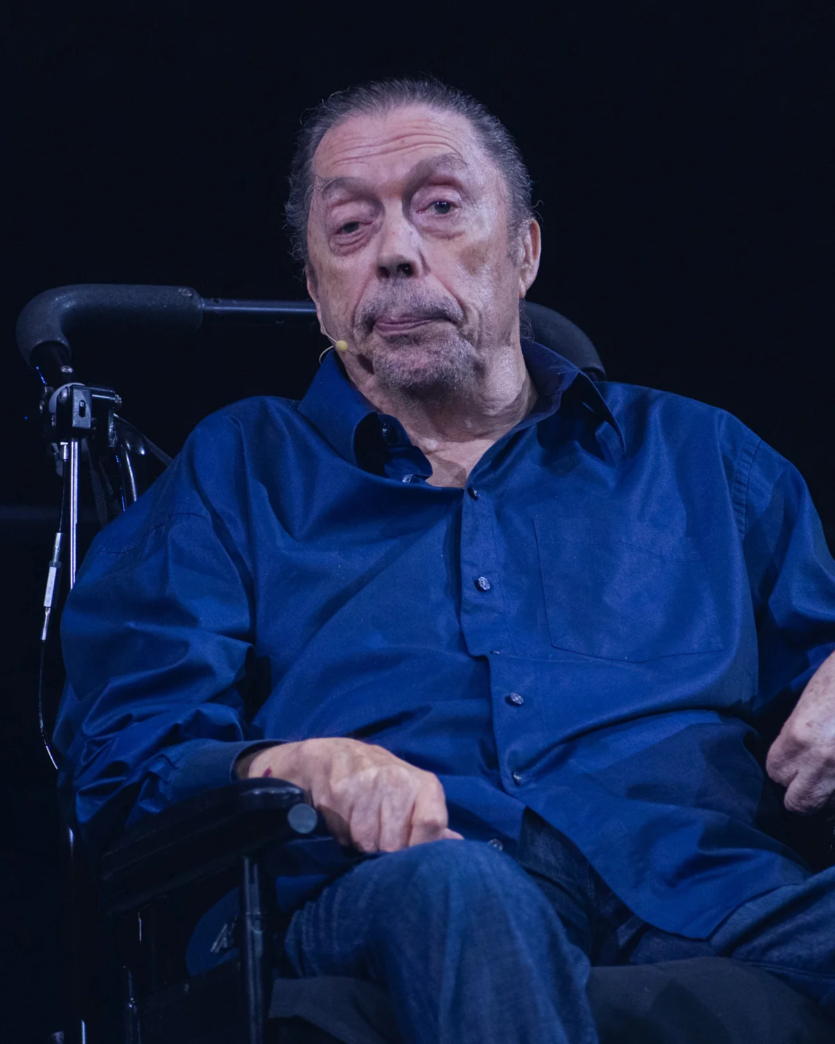 Tim Curry on stage at the Rocky Horror Picture Show 50th anniversary Q&A, September 2025